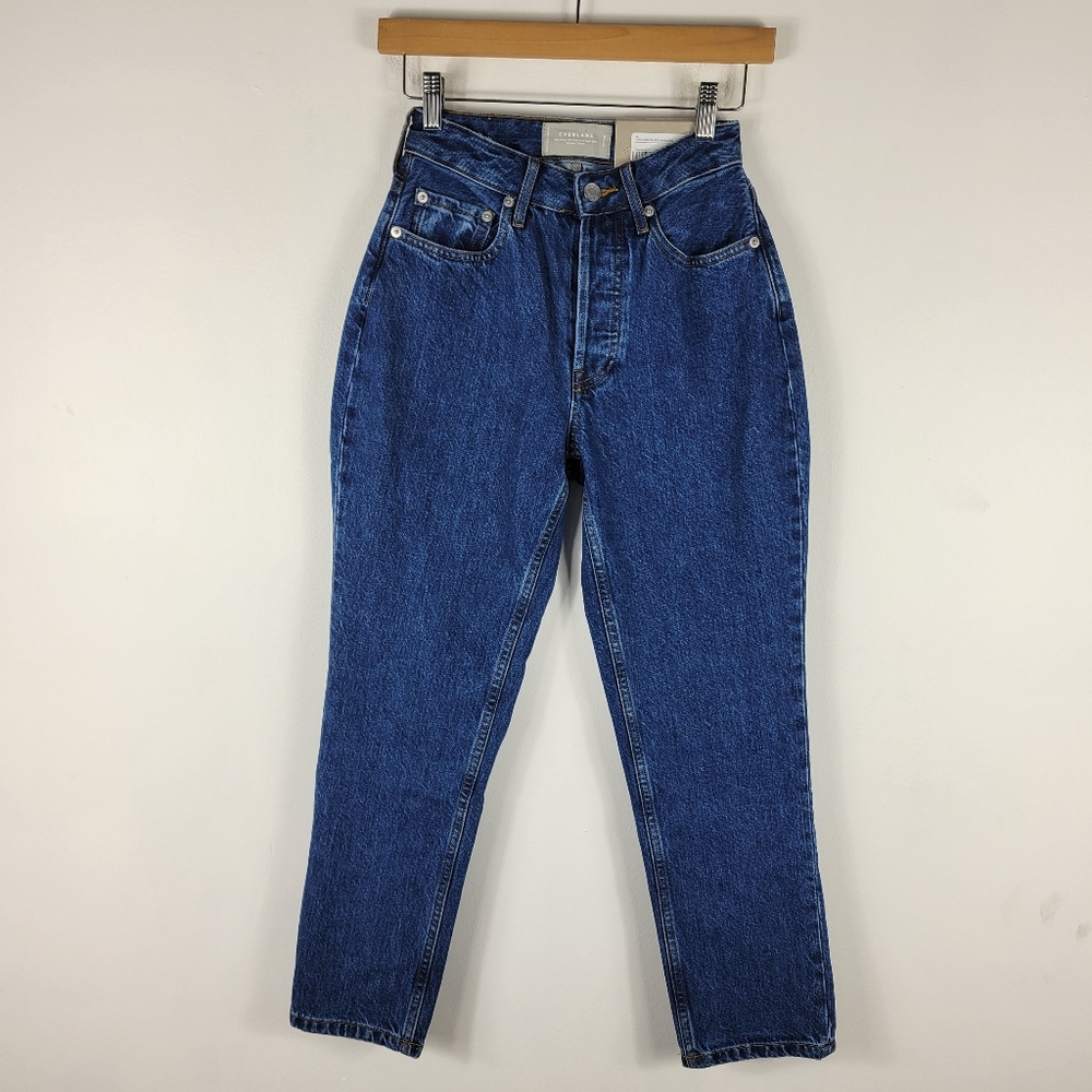 New Everlane Curvy 90s Cheeky Straight Crop Button Fly Jeans Organic Cotton